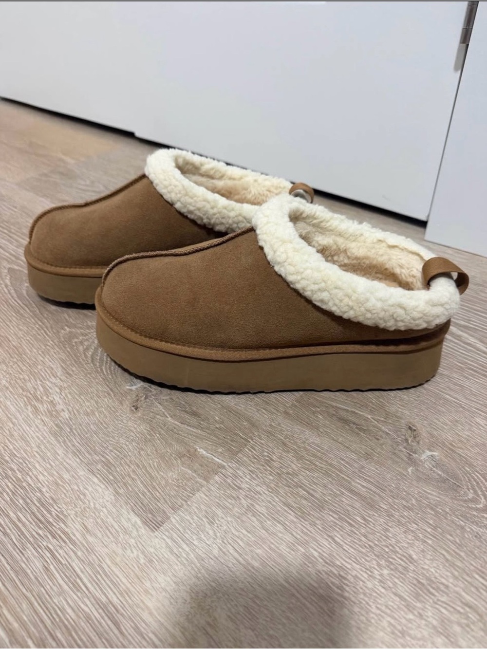 Cozy Sherpa-Lined Slip-On Clog - Brown